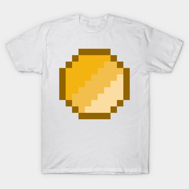 Gold Coin Coin Pixel Art T-Shirt by GreazyL